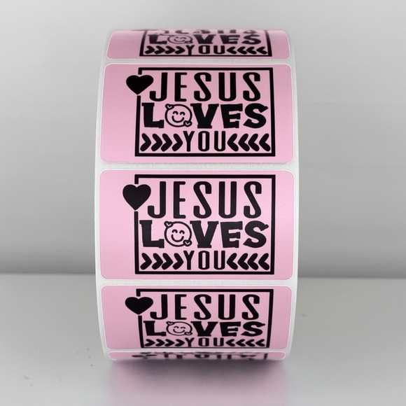 STICKERAFT Other - Jesus Loves You Stickers Labels Faith Packaging Small Business Gifts